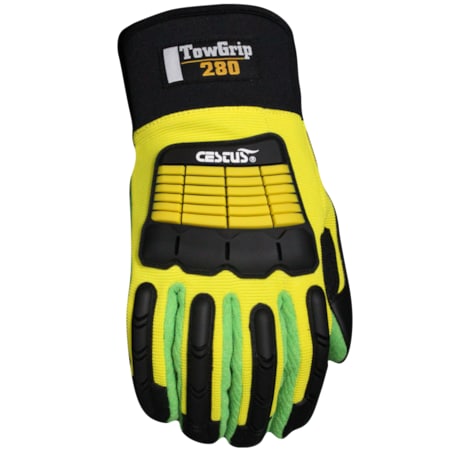 Cestus ANSI Cut A5 Impact Gloves, Cotton Palm, 3XL, PR 3124-3XL